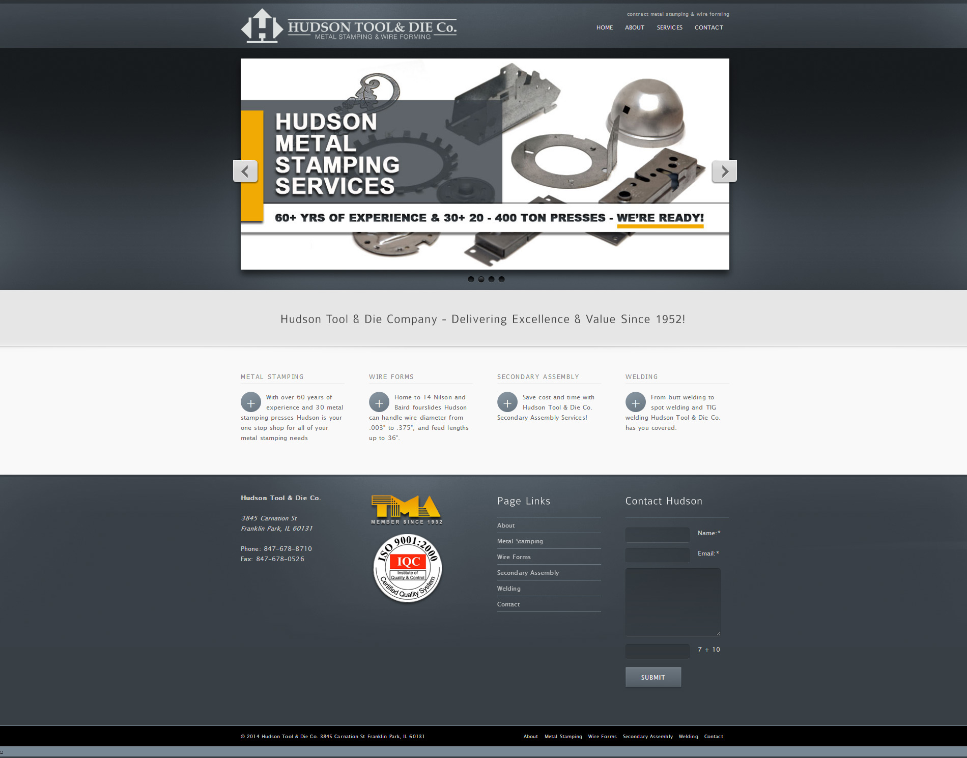 Hudsontooling.com - website design by Rich Karbowiak - RKcreative