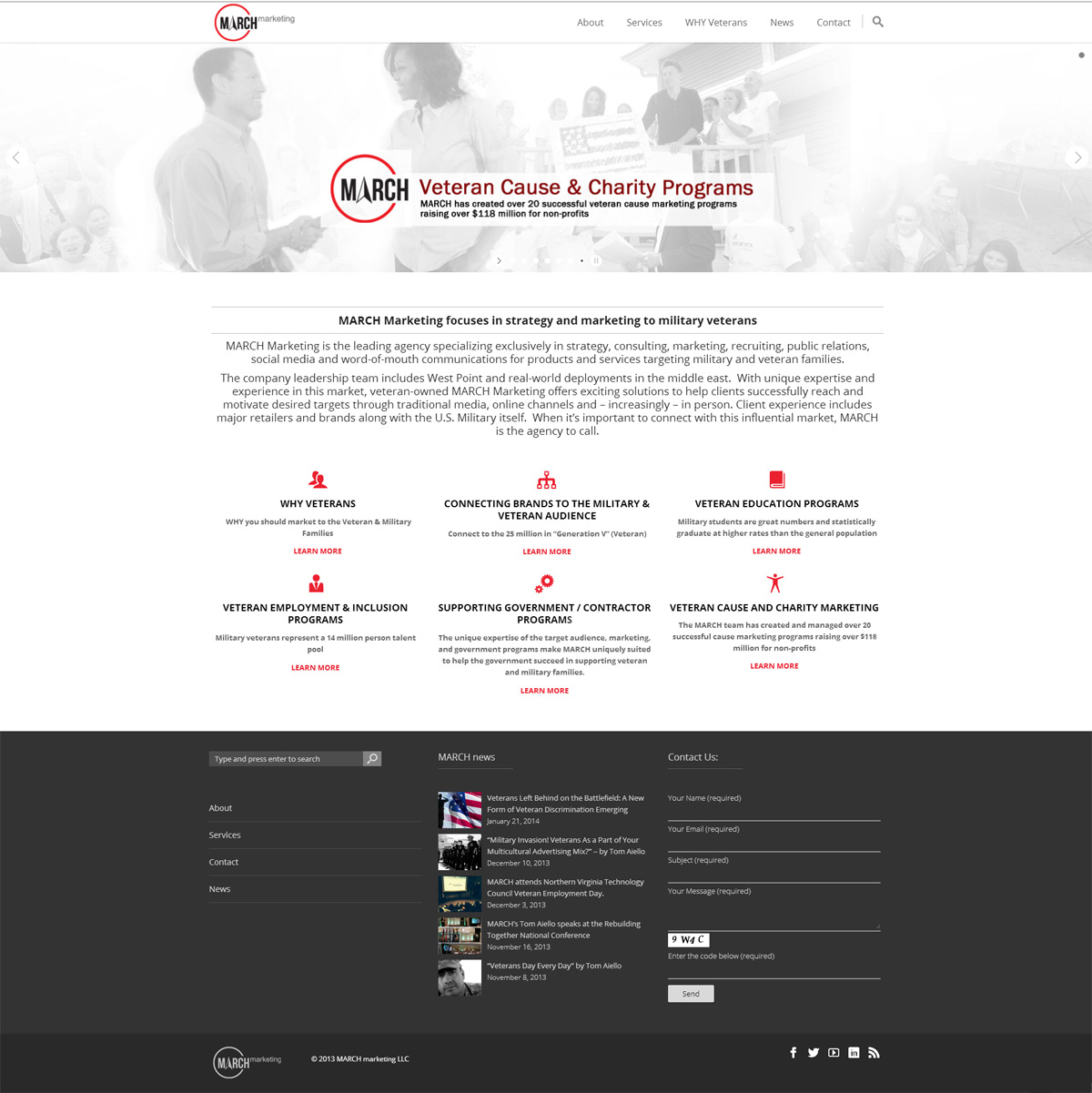 MARCH marketing web design by Rich Karbowiak