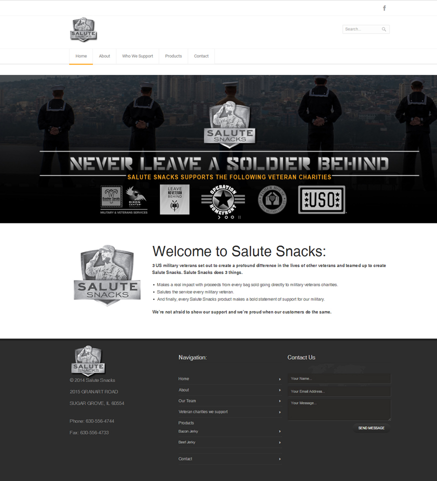 Salute Snacks Website by Rich Karbowiak